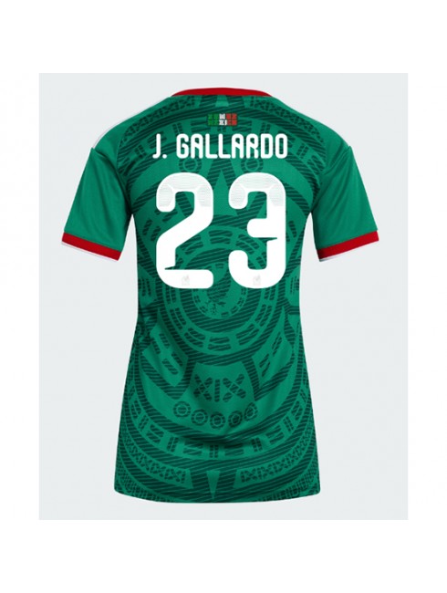 Mexiko Jesus Gallardo #23 Heimtrikot für Frauen WM 2026 Kurzarm Mexiko Jesus Gallardo #23 Heimtrikot für Frauen WM 2026 Kurzarm